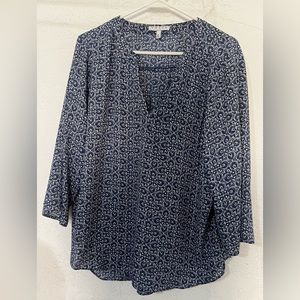 Chaus Women’s Blouse Navy Blue (XL)